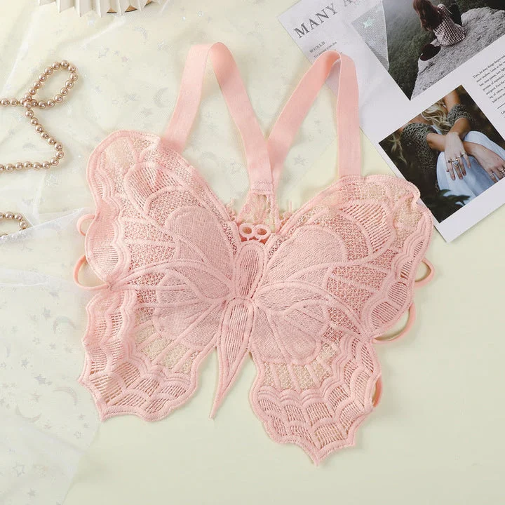 Women's Lace Butterfly Camisole Bra Sets